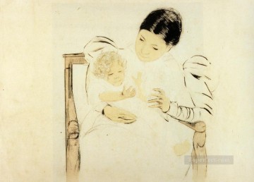 『裸足の子供』の母親たち メアリー・カサット Oil Paintings